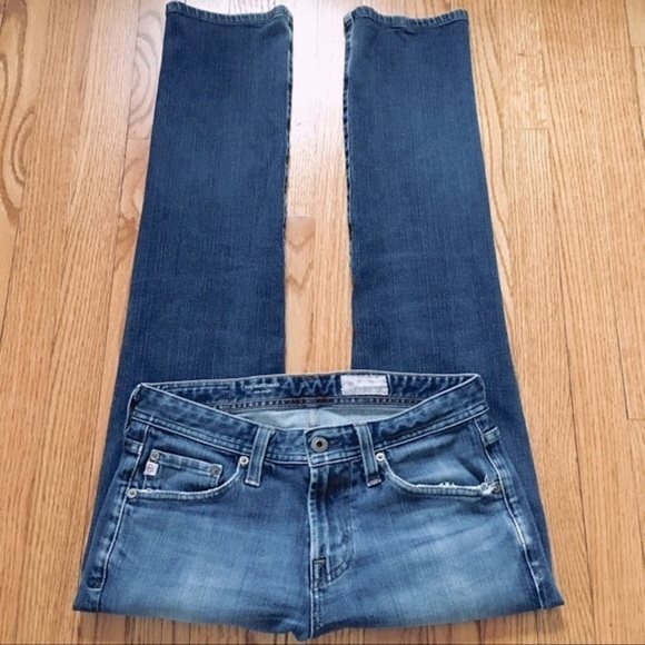 Ag Adriano Goldschmied The Matchbox Distressed Slim Straight Jeans 29 x 34 - Picture 10 of 15